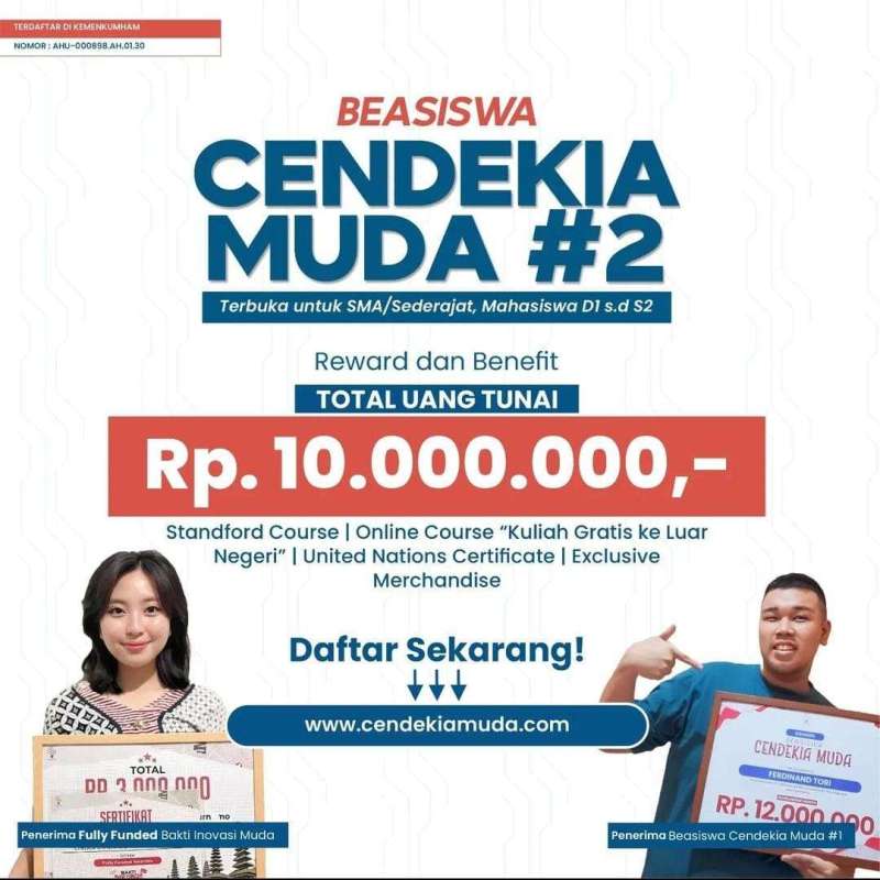SCHOLATION #4 Find Out More About &ldquo;Beasiswa Cendekia Muda #2&rdquo;