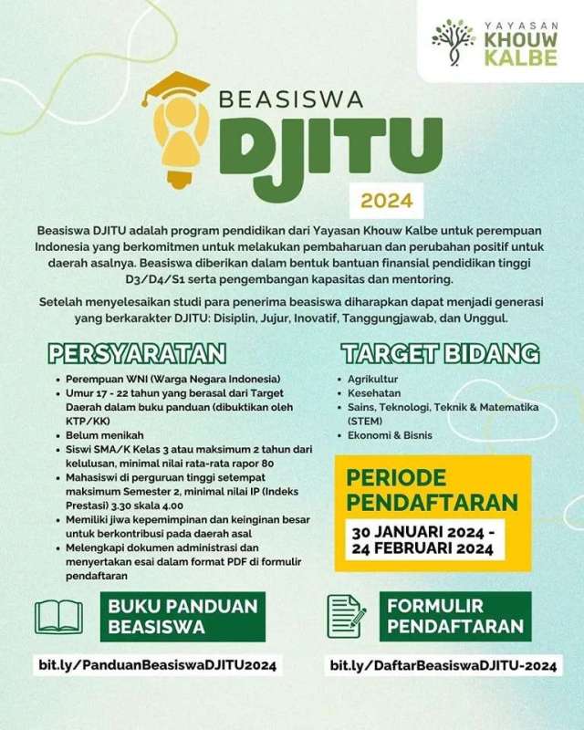 SCHOLATION #9 Find Out More About &ldquo;Beasiswa DJITU 2024&rdquo;