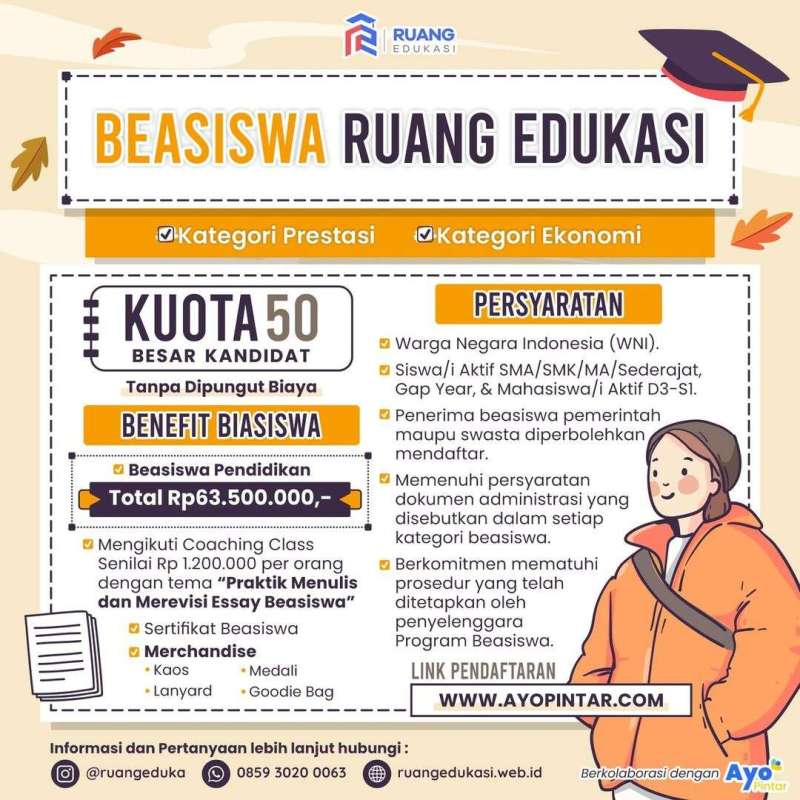 SCHOLATION #16 Find Out More About &ldquo;Beasiswa Ruang Edukasi&rdquo;