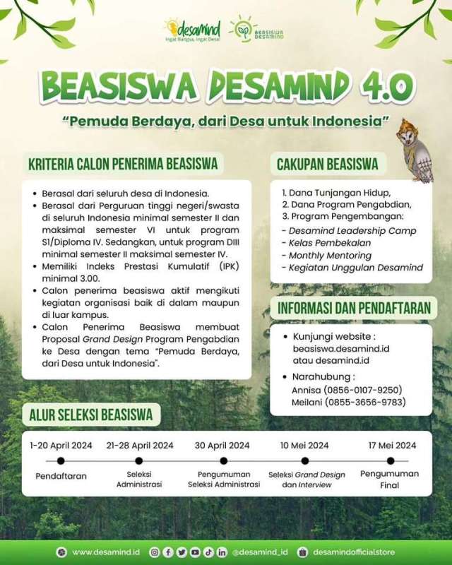 SCHOLATION #29 Find Out More About &ldquo;Beasiswa Desamind 4.0&rdquo;