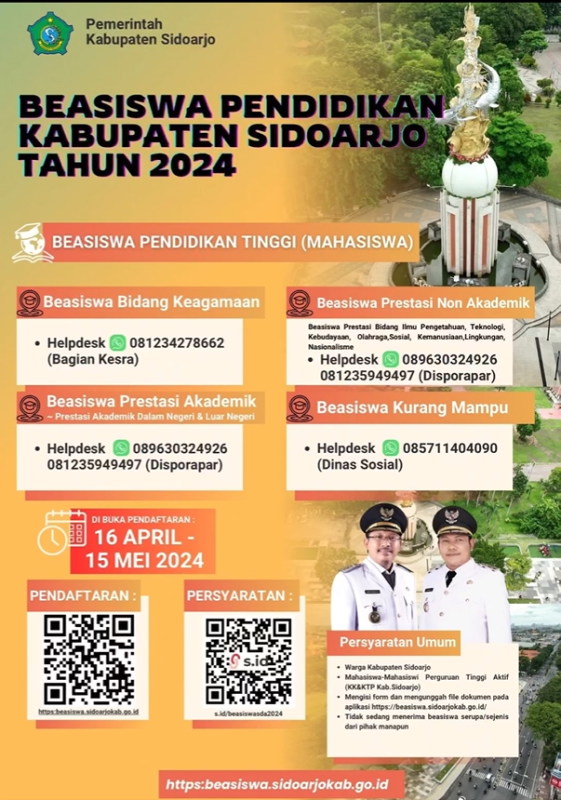 SCHOLATION #32 Find Out More About &ldquo;Beasiswa Pendidikan Kabupaten Sidoarjo 2024&rdquo;