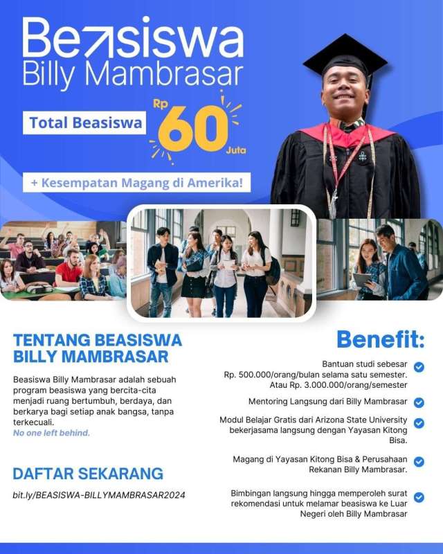 SCHOLATION #37 Find Out More About &ldquo;Beasiswa Billy Mambrasar&rdquo;