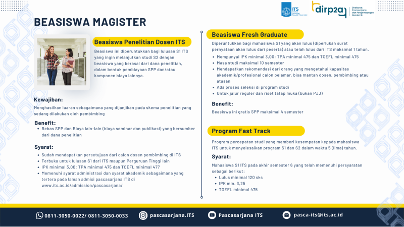 SCHOLATION #39 Find Out More About &ldquo;Beasiswa Fast Track ITS 2024/2025&rdquo;