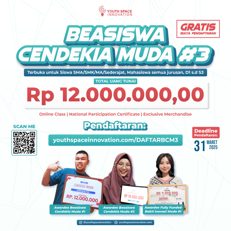 SCHOLATION #4 Find Out More About &ldquo;BEASISWA CENDEKIA MUDA #3&rdquo;