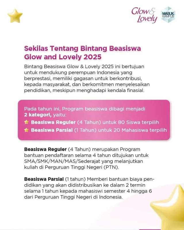 SCHOLATION #24 Find Out More About &ldquo;Bintang Beasiswa Glow & Lovely 2025&rdquo;