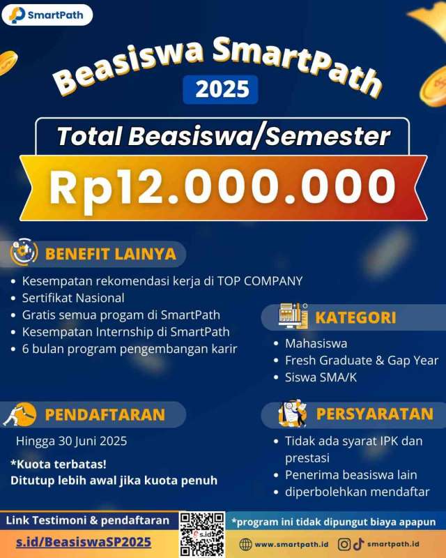 &ldquo;SCHOLATION #49 Beasiswa SMARTPATH 2025&rdquo;