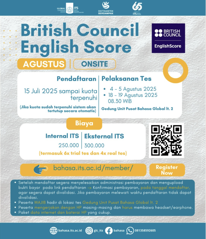 TEFL Preparation #14 Upcoming August British Council English Score Onsite