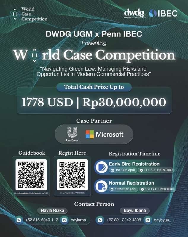 World Case Competition 2026 "Navigating Green Law: Managing Risks and Opportunities in Modern Commercial Practices"